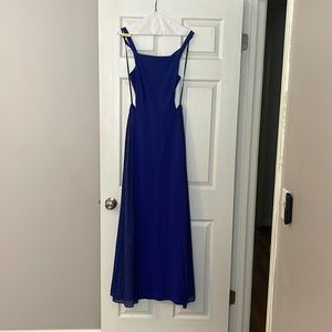 Cutout Blue Wedding Guest Dress